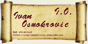 Ivan Osmokrović vizit kartica